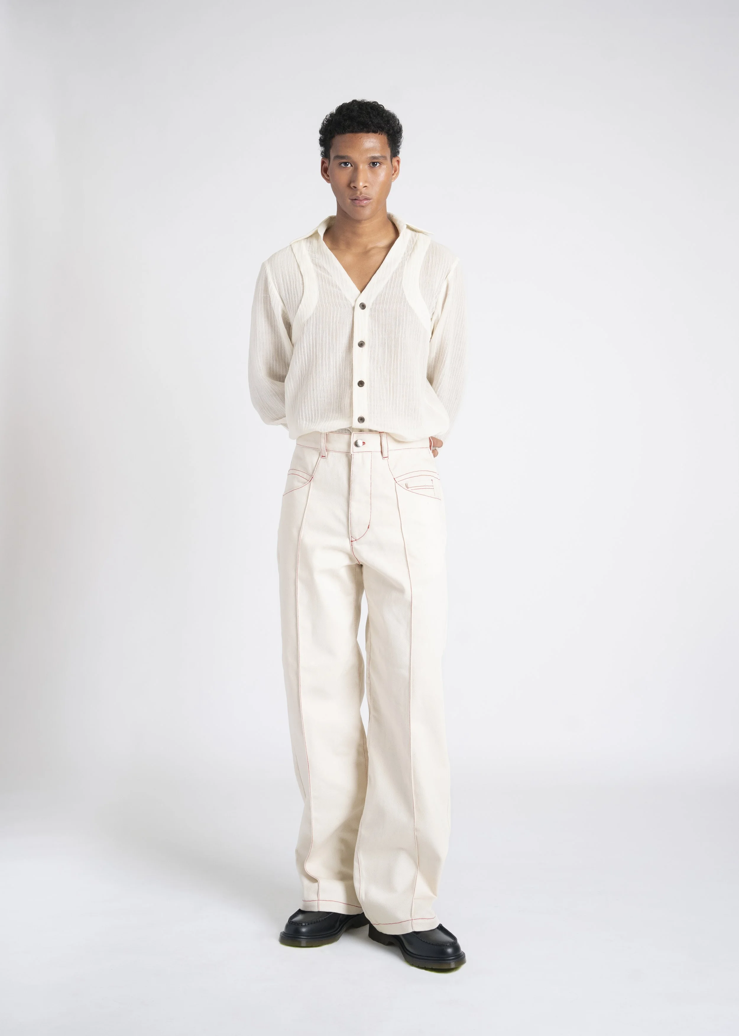 Tailored Jeans Cream