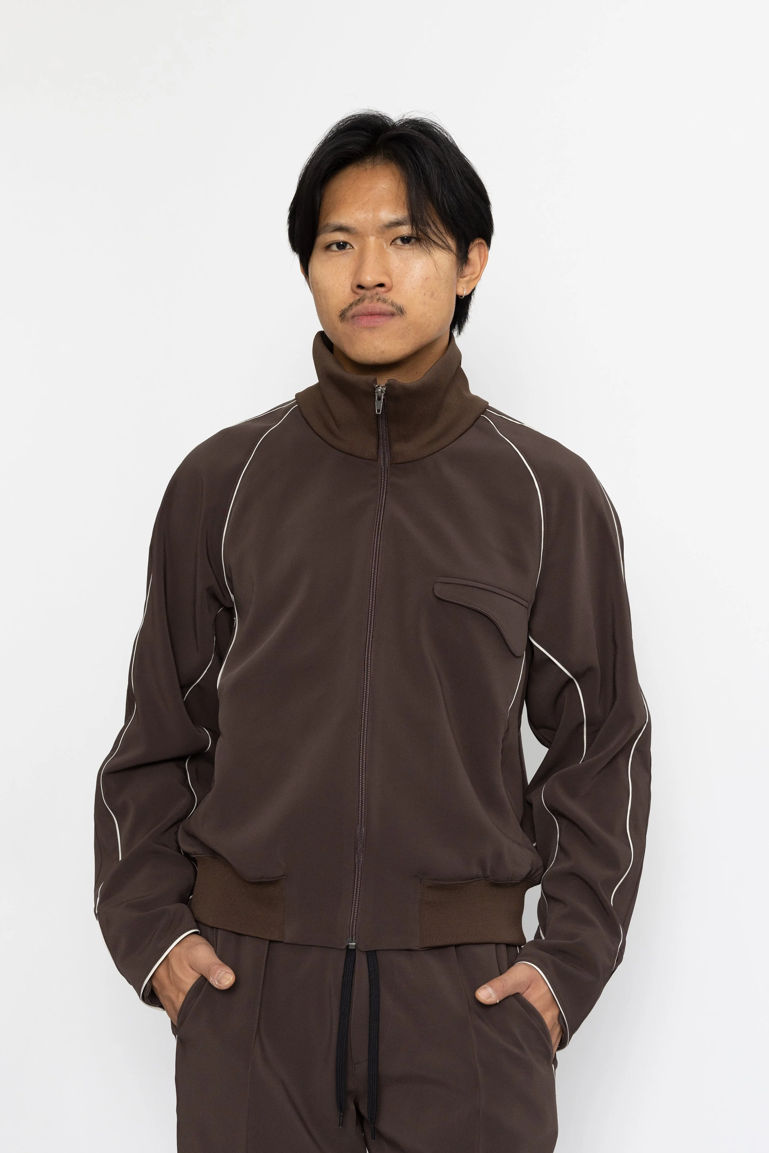Baseline Track Jacket in Brown