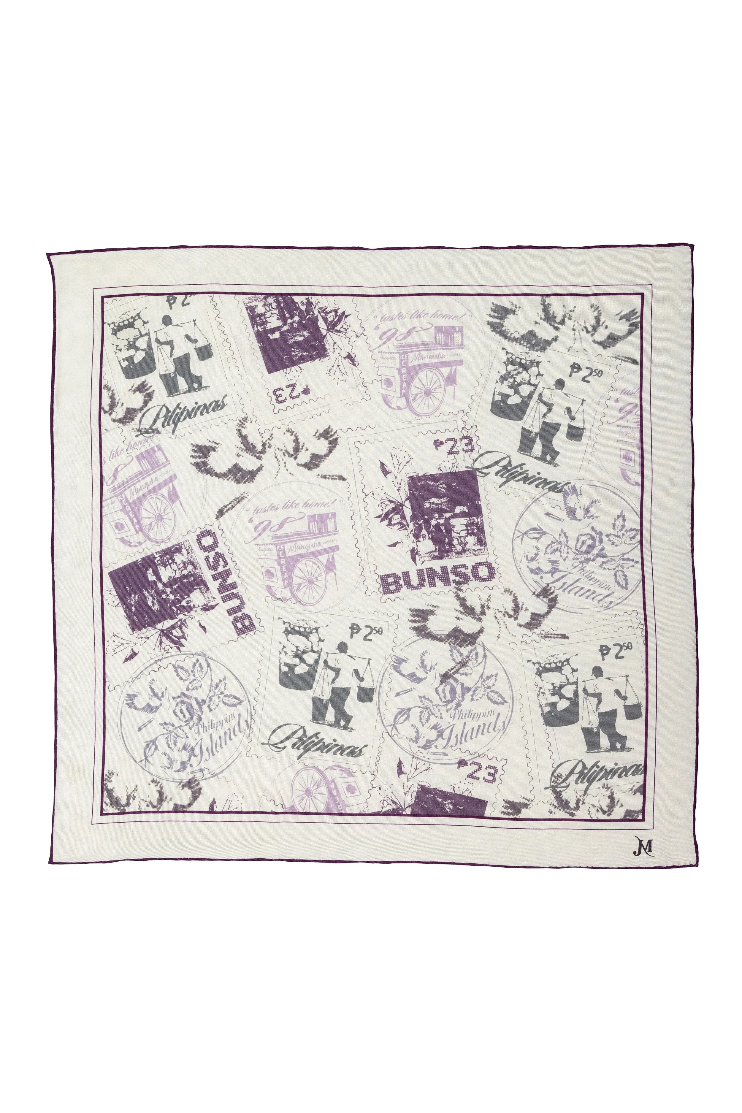Stamp Silk Scarf - SAMPLE