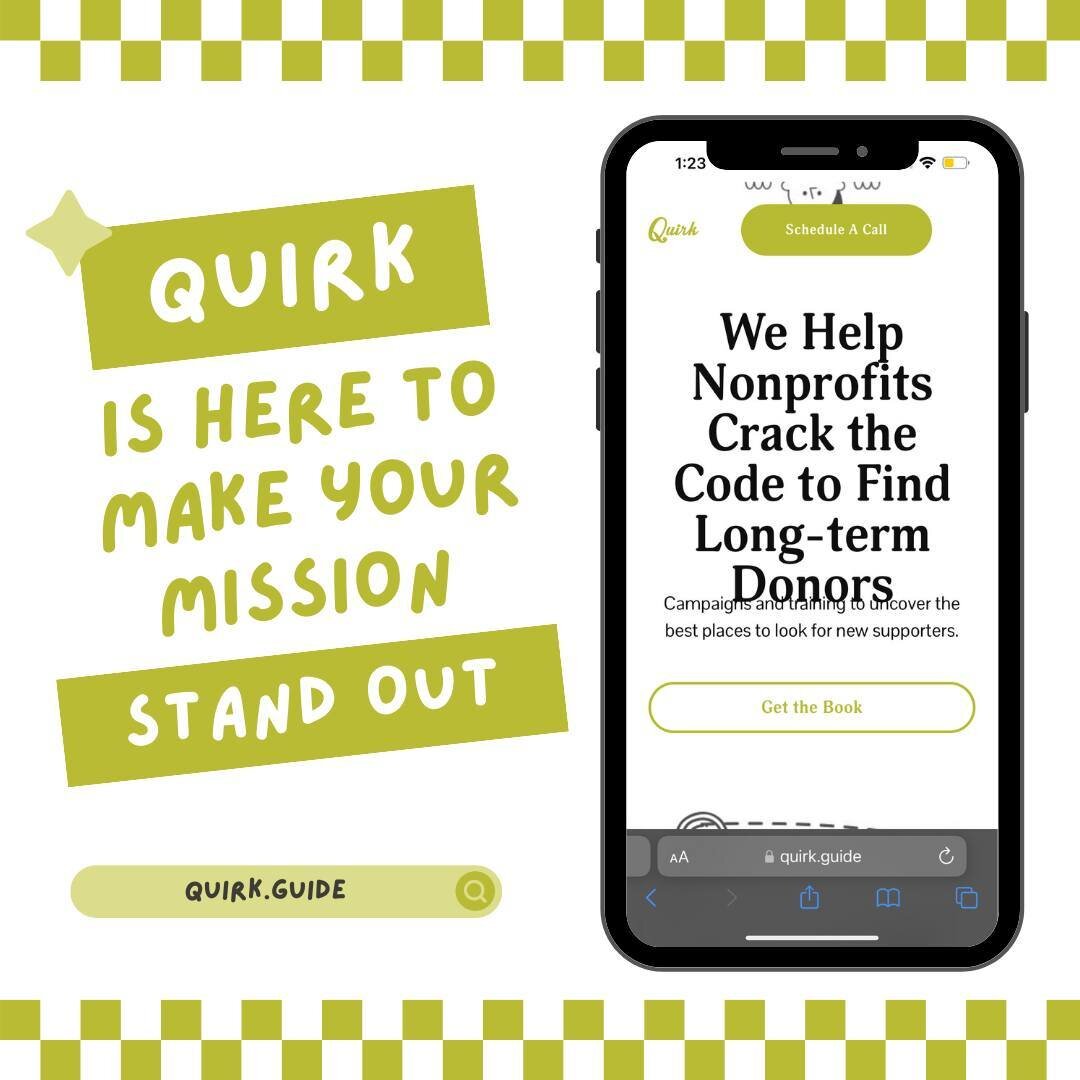 Is your mission statement a wishy-washy sentence? Or feel like a mouthful of corporate jargon? Time to craft a compelling one that sets you apart from other nonprofits! Quirk is here to make your mission stand out! www.quirk.guide

#nonprofitsupport 