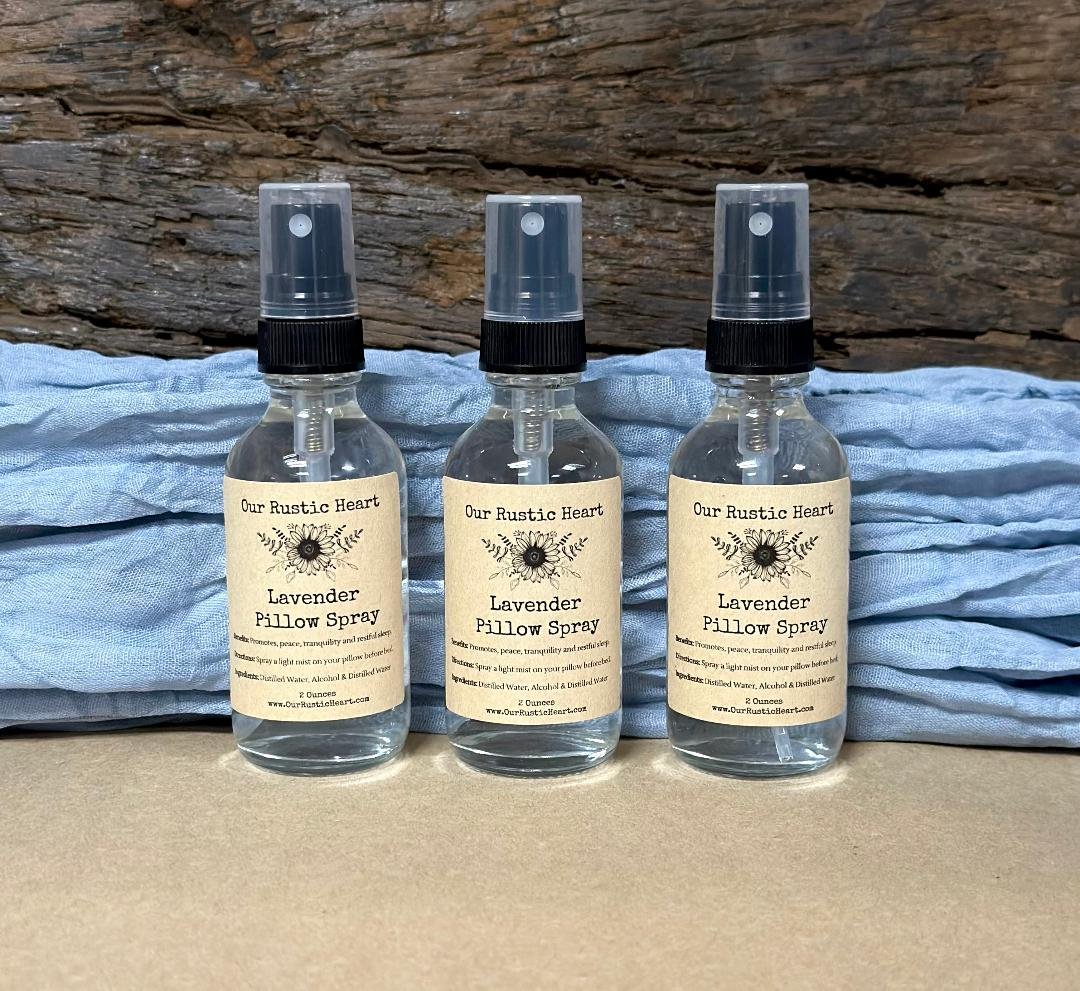 lavender pillow sprays, lavender, pillow spray, relaxing, restful sleep, natural lavender pillow spray, gifts, handmade, Our Rustic Heart