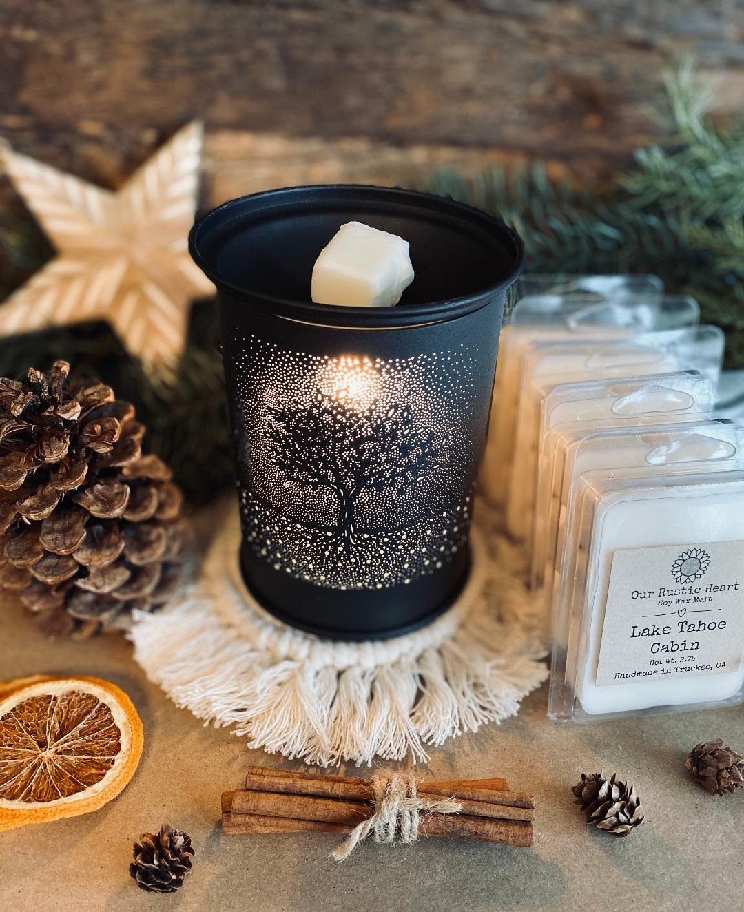 Tree of Life Warmer & Wax Melt Bundle — Our Rustic Heart Candle Co.