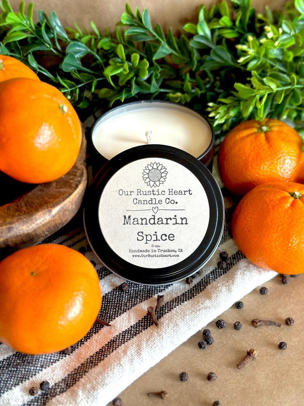 4 Oz Natural Soy Candle Orange Blossom Scented 4 Oz Tin Candle Orange  Scented Candle Orange Blossom Fruit Scented Candle Gift Idea 