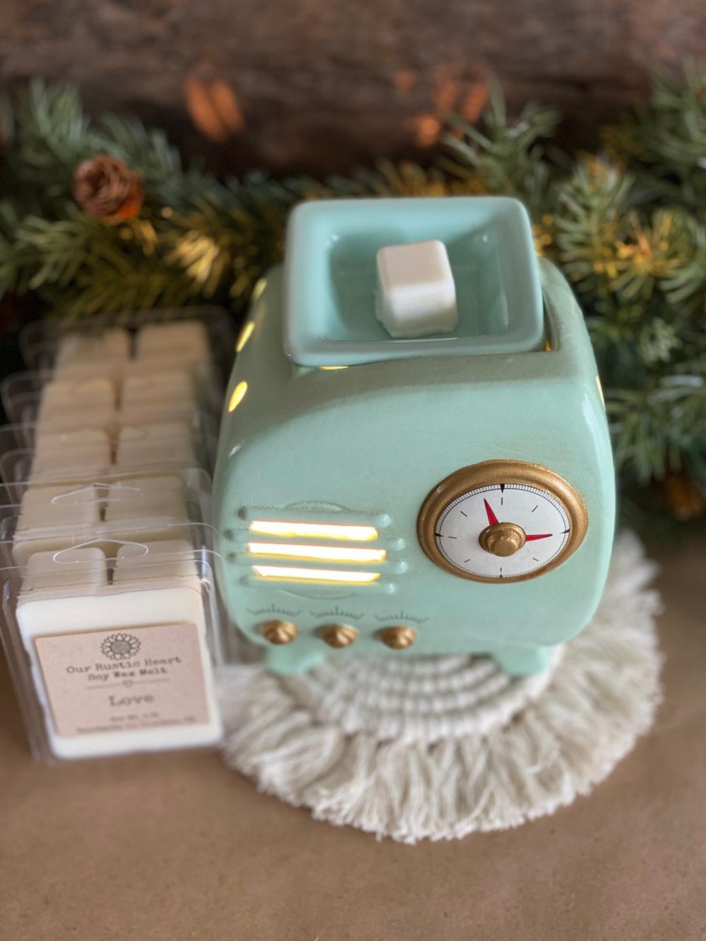 Tree of Life Warmer & Wax Melt Bundle — Our Rustic Heart Candle Co.