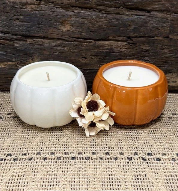 farmhouse pumpkin candles, rustic fall candles, pumpkin soy candles, handmade fall candles, charming fall candles, fall candle gifts