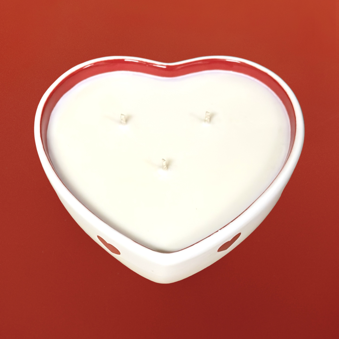Valentine's Day Heart Candles, Custom Heart Candles, Valentine's Day refillable heart candles, Valentine's Day candle gifts, rustic Valentine's Day heart candle gifts, Our Rustic Heart