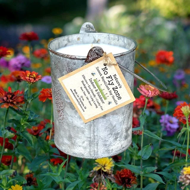 farmhouse bug candles, farmhouse patio candles, refillable bug candles, best, mosquito, yellow jackets, natural bug candles