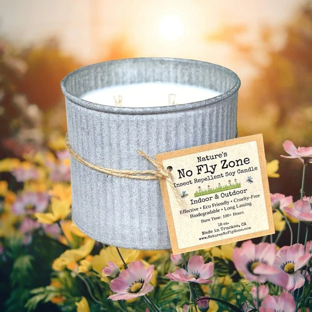 farmhouse bug candles, farmhouse patio candles, refillable bug candles, best, mosquito, yellow jackets, natural bug candles