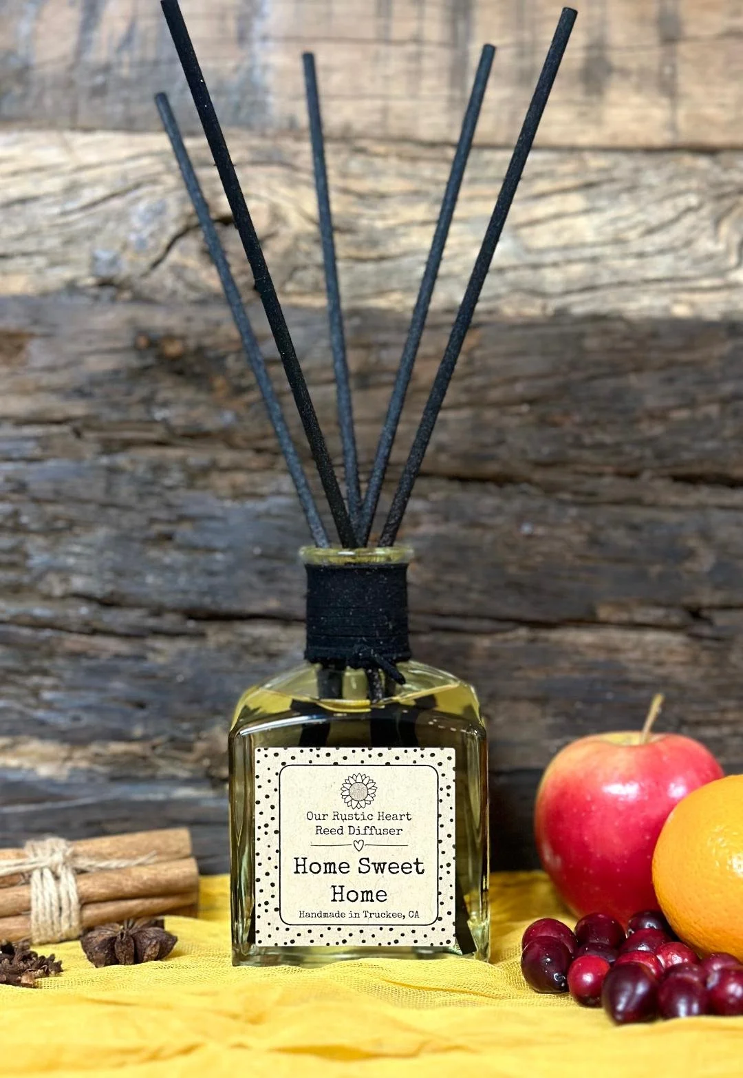 rustic reed diffusers, eco friendly reed diffusers, refillable reed diffusers, popular reed diffusers, Lake Tahoe reed diffusers, Our Rustic Heart