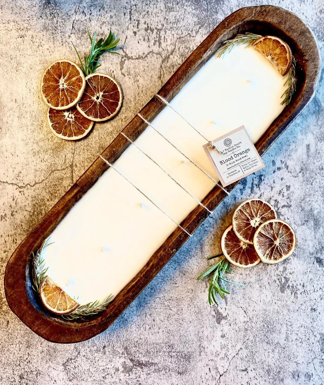 Rustic Wood Centerpiece Refillable Wood Candle