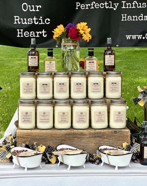 Our Rustic Heart, candle shop, gift shop, refill shop, family business, Truckee, lake Tahoe, eco friendly, Lake Tahoe candles