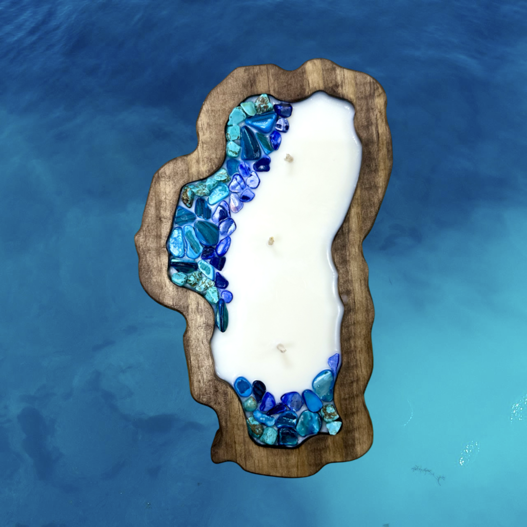 Handcrafted Lake Tahoe Refillable Wood Candle