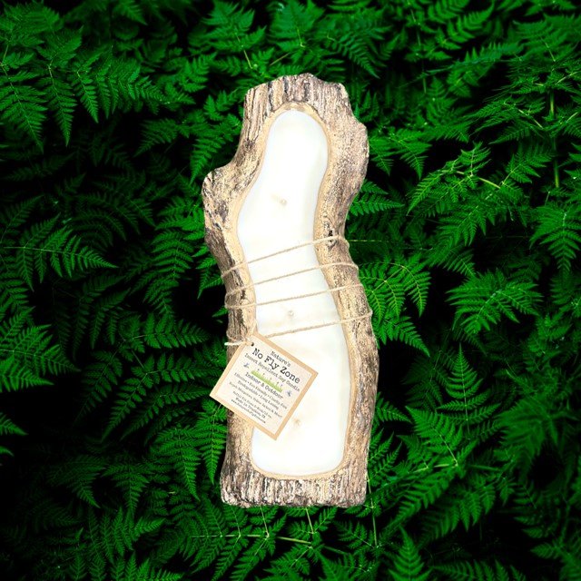 Nature's No Fly Zone Insect Repellent Rustic Log Candle