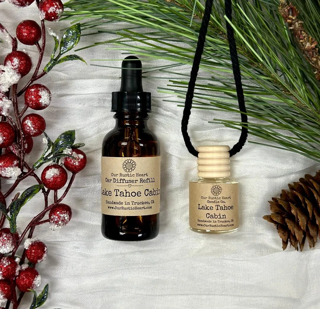 car, truck, diffusers, aromatherapy, travel, Our Rustic Heart, Truckee, Lake Tahoe, Reno, cabin