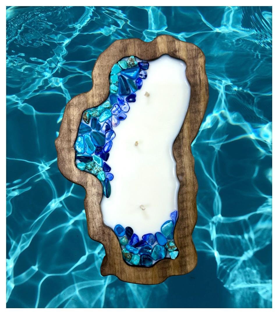 rustic wood candles, custom wood candles, eco friendly refillable candles, Lake Tahoe candles, rustic custom candles, long lasting candles, Our Rustic Heart, Lake Tahoe, Truckee