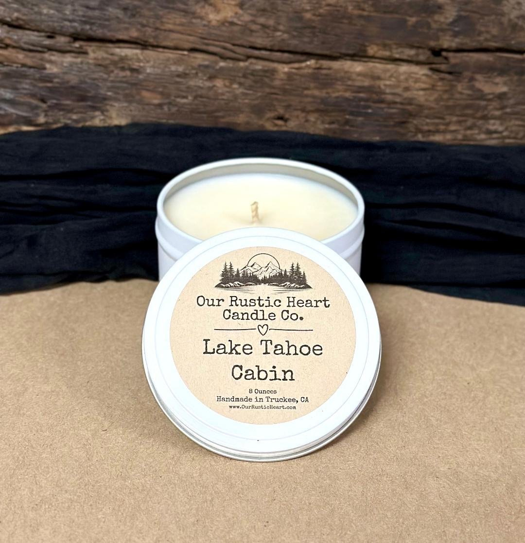 Lake Tahoe candles, Tahoe candles, Our Rustic Heart, Lake Tahoe, candle shop, Truckee