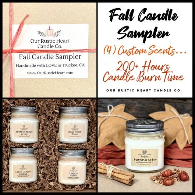rustic fall candles, fall farmhouse candles, fall soy candles, handmade fall candle gifts, natural fall candles, best fall candles, non toxic fall candles, long lasting fall candles