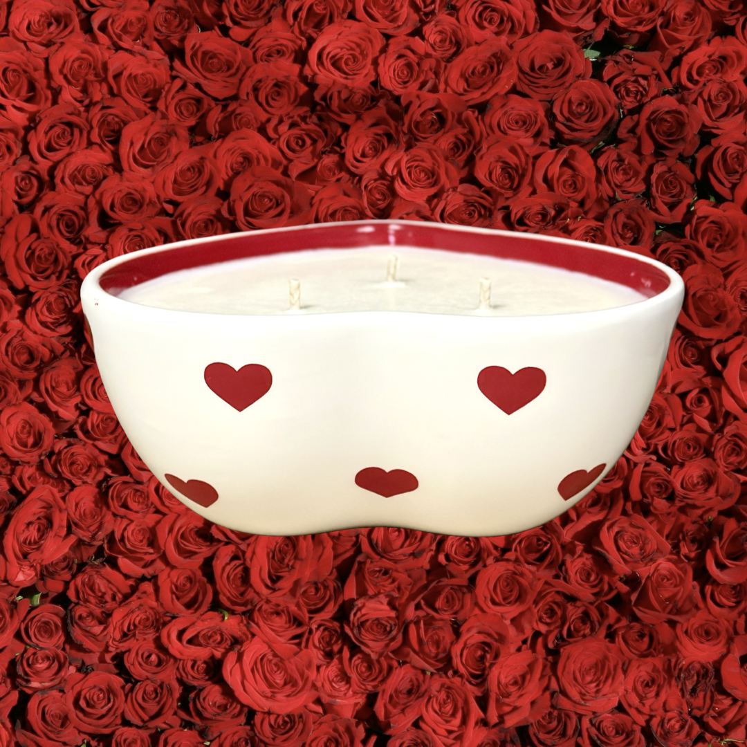 Valentine's Day Heart Candles, Custom Heart Candles, Valentine's Day refillable heart candles, Valentine's Day candle gifts, rustic Valentine's Day heart candle gifts, Our Rustic Heart