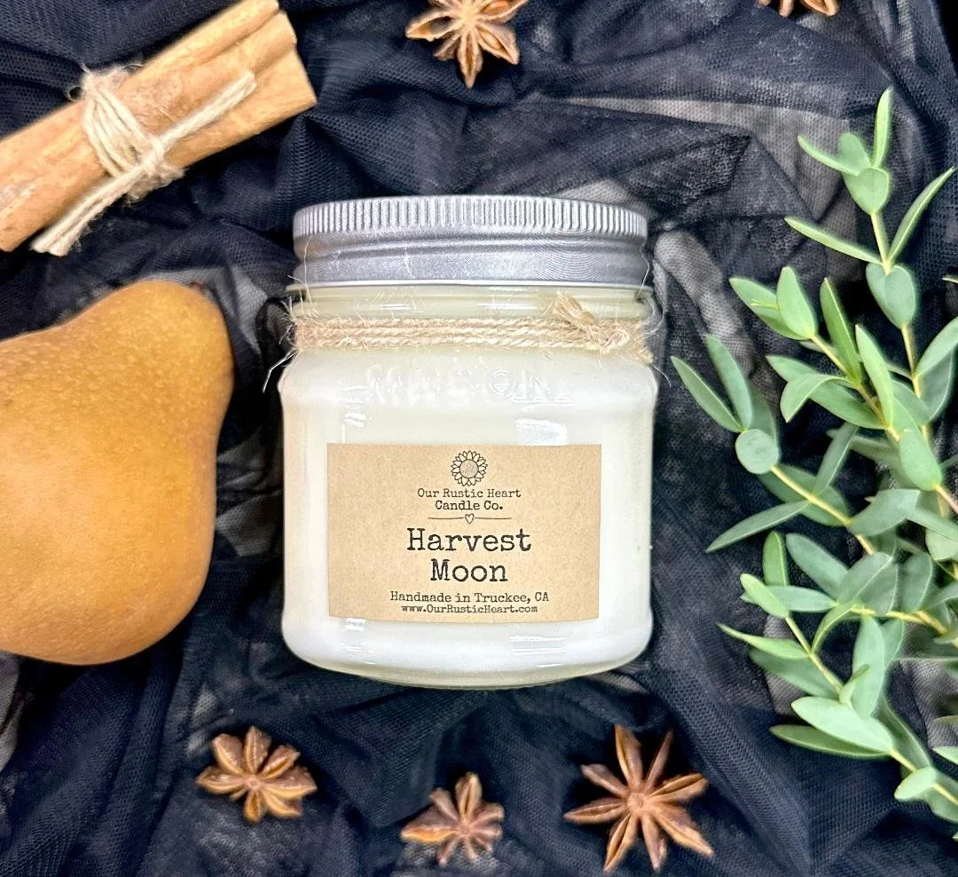rustic soy candles, farmhouse candles, eco friendly candles, mason candles, best fall candles, best soy candles, fall soy candles, candle gifts