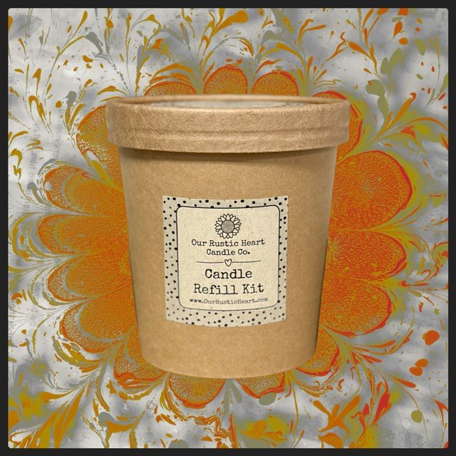 handmade, eco friendly, candles, refillable candles, candle refill kits, DIY candles, candle making, diy eco friendly candle making kits, Our Rustic Heart