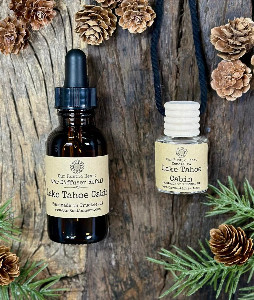 car, truck, diffusers, aromatherapy, travel, Our Rustic Heart, Truckee, Lake Tahoe, Reno, cabin