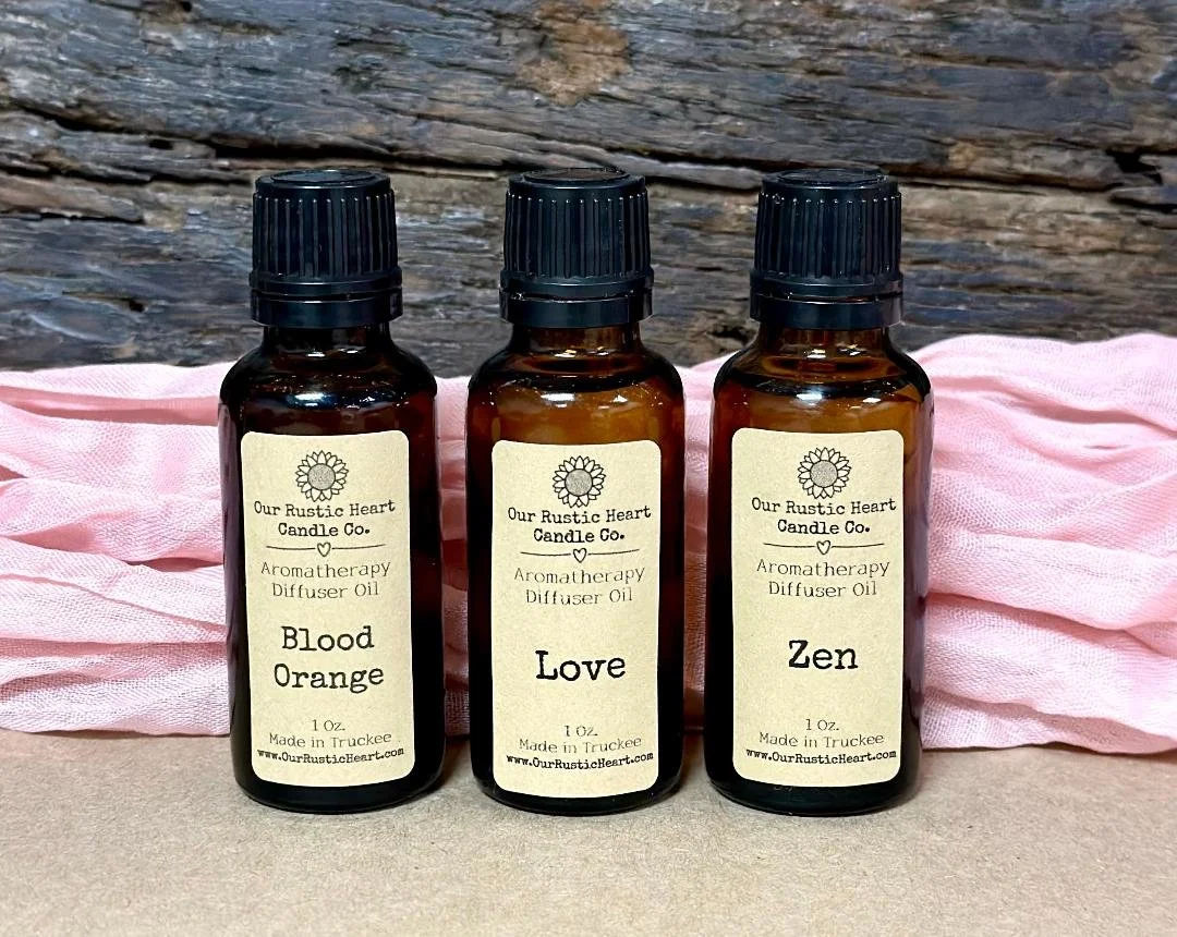 diffuser oils, non-toxic, long lasting, eco friendly, home, office, best, dropper, aromatherapy, clean, fresh, our rustic heart, bundle, lake tahoe, truckee