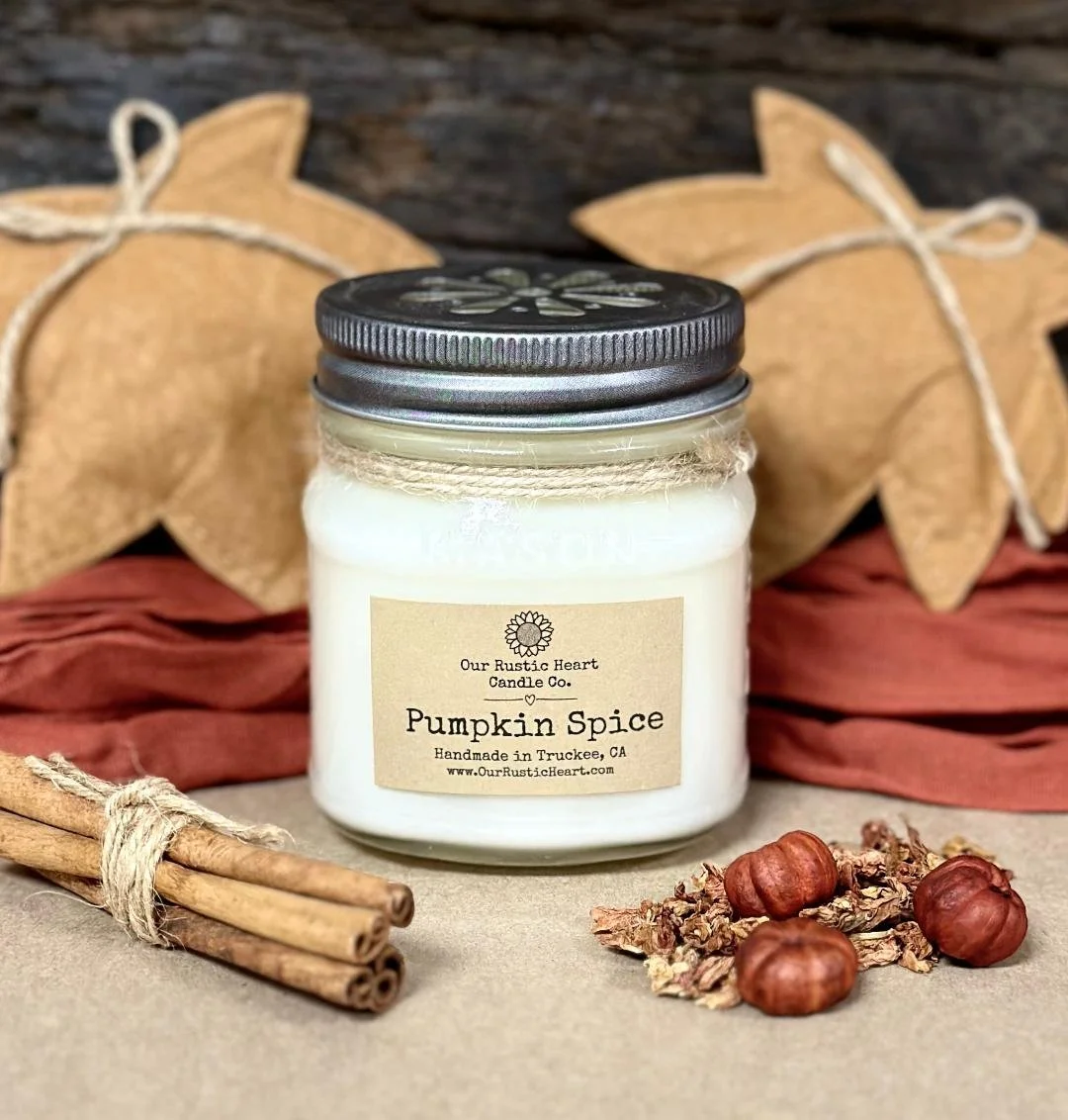 rustic soy candles, farmhouse candles, eco friendly candles, mason candles, best fall candles, best soy candles, fall soy candles, candle gifts