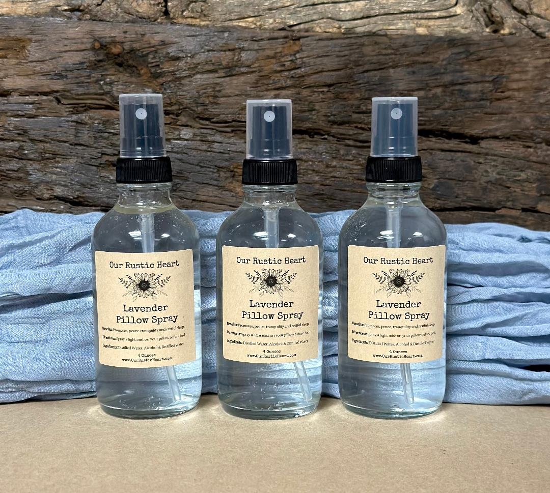 lavender pillow sprays, lavender, pillow spray, relaxing, restful sleep, natural lavender pillow spray, gifts, handmade, Our Rustic Heart