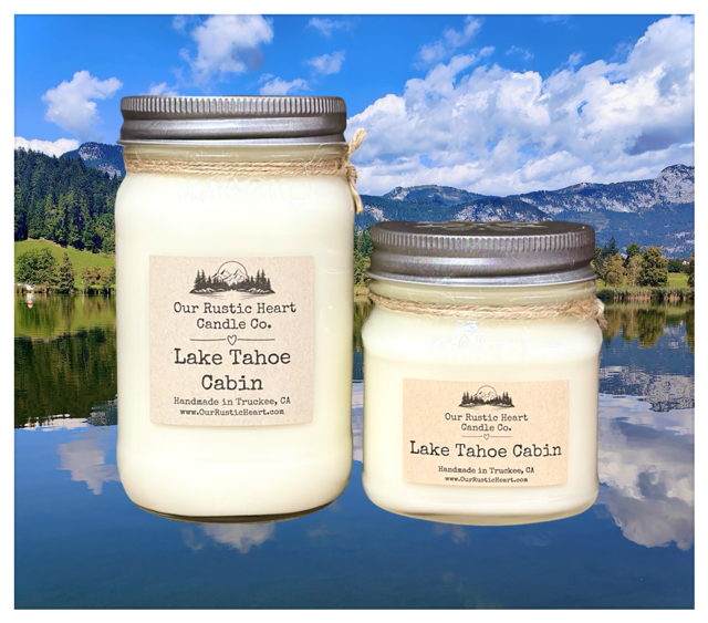 eco friendly Lake Tahoe candle, handmade Lake Tahoe candles, best Lake Tahoe candles, locally made Lake Tahoe candles, popular Lake Tahoe candles, Our Rustic Heart Candle Co., gift shop