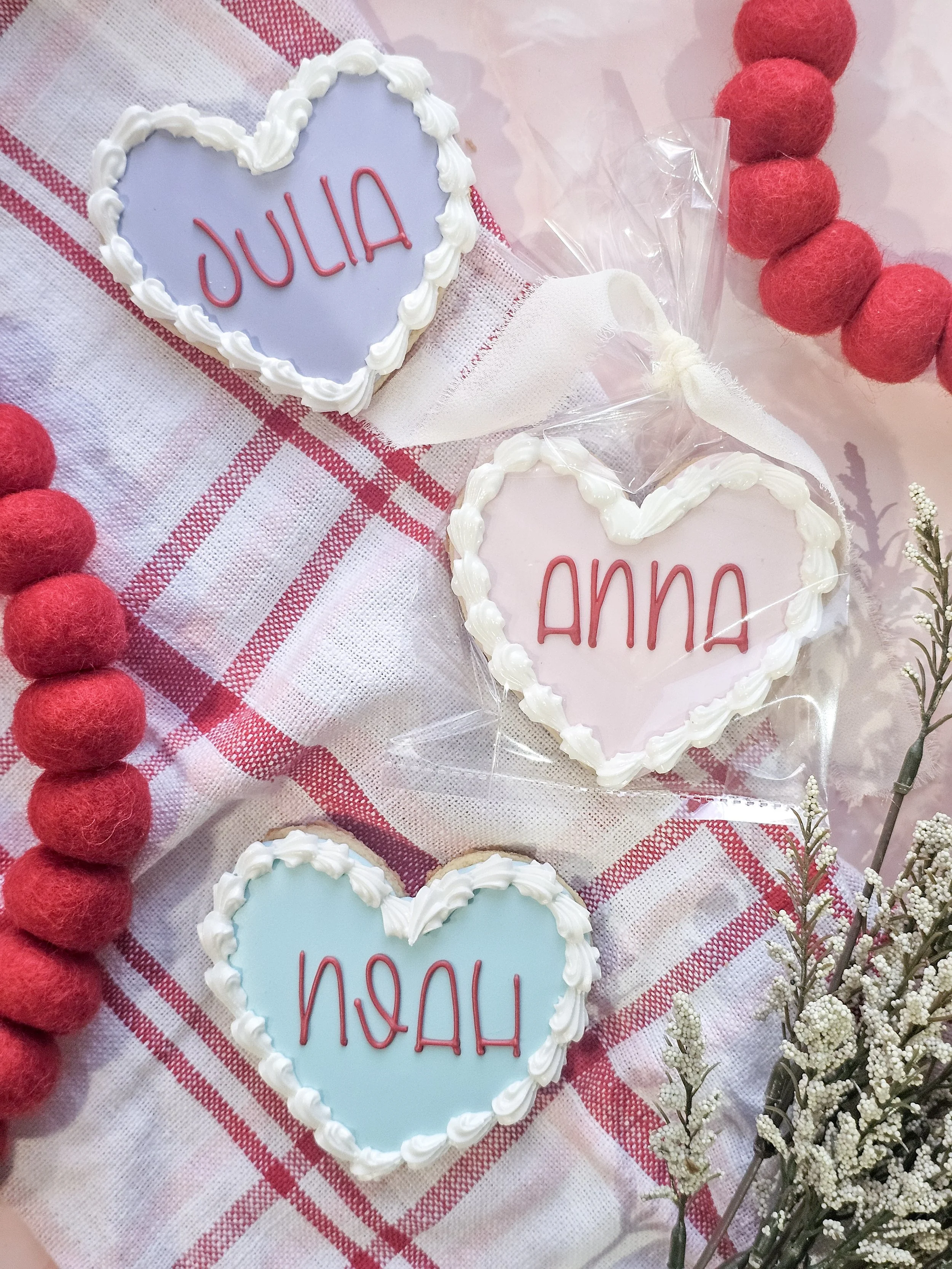 Name Conversation Heart Cookie