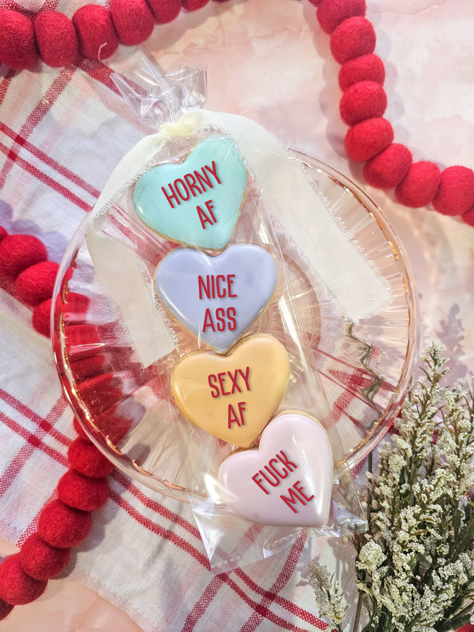 Mini Conversation Heart Cookies 4 NSFW