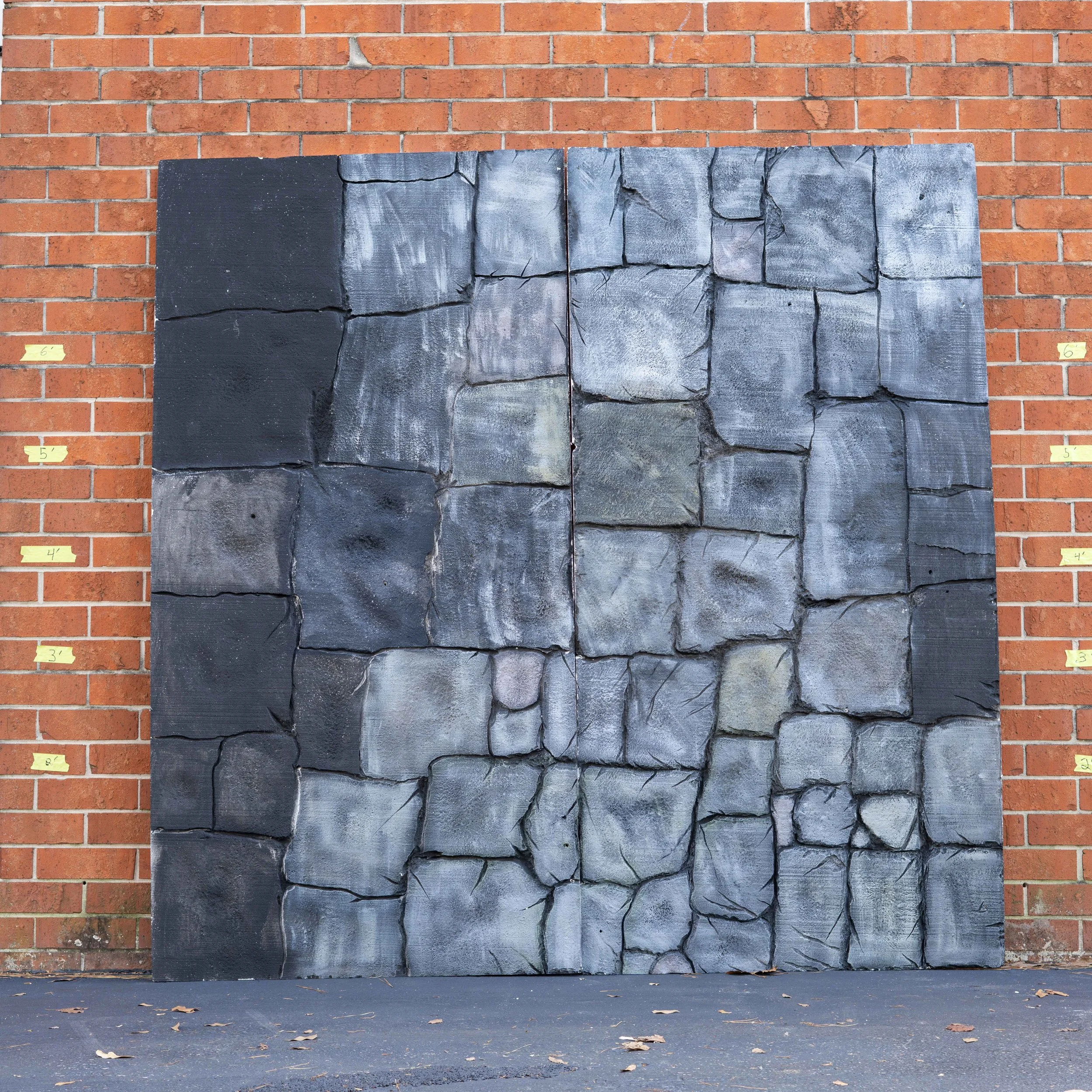 Stone Wall carved from foam