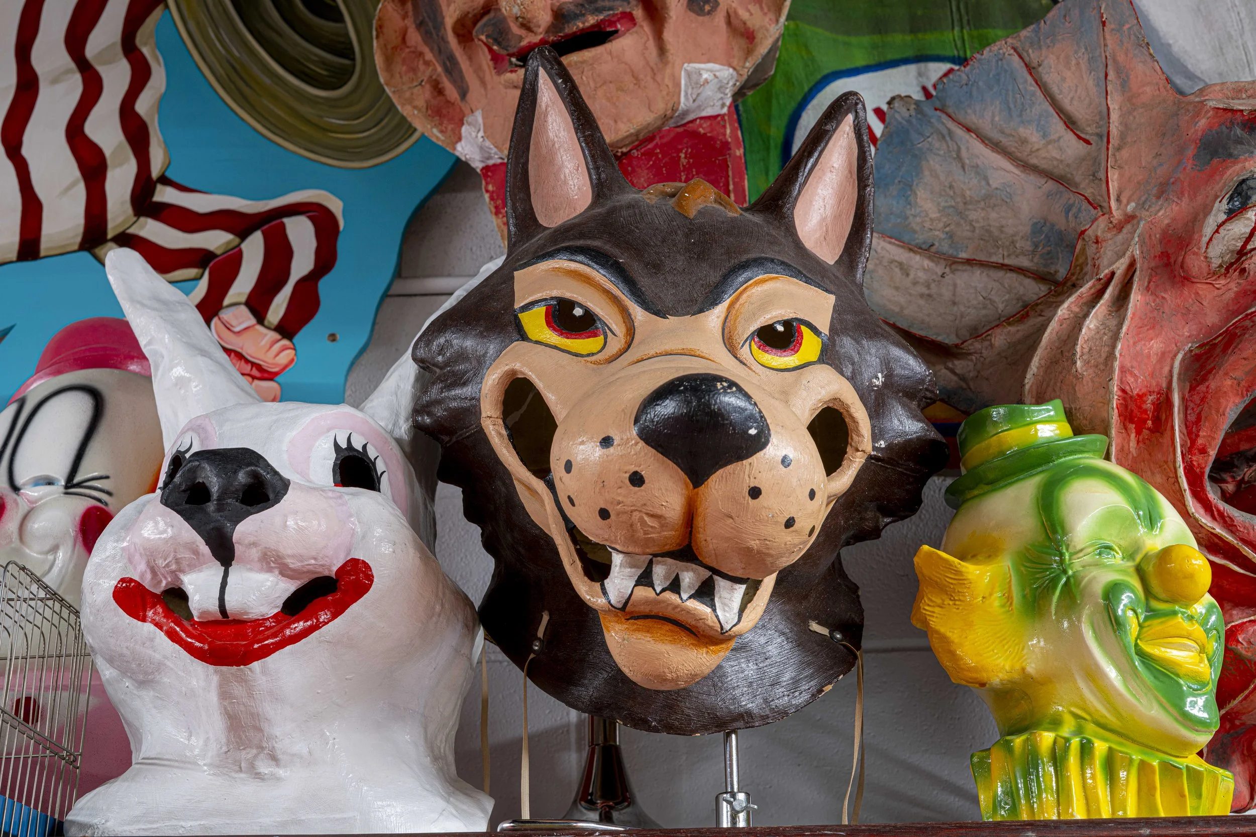Vintage and antique mascot heads -- some are beautiful artifacts and others are just plain creepy!