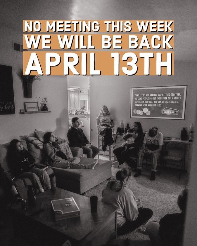 REMINDER- No young adults home fellowship this week! Enjoy this Resurrection Sunday with family &amp; friends. We will see you back here April 13th🫶🏻 #spreadthenews #resurrectionsunday #youngadults #youngadultshomefellowship