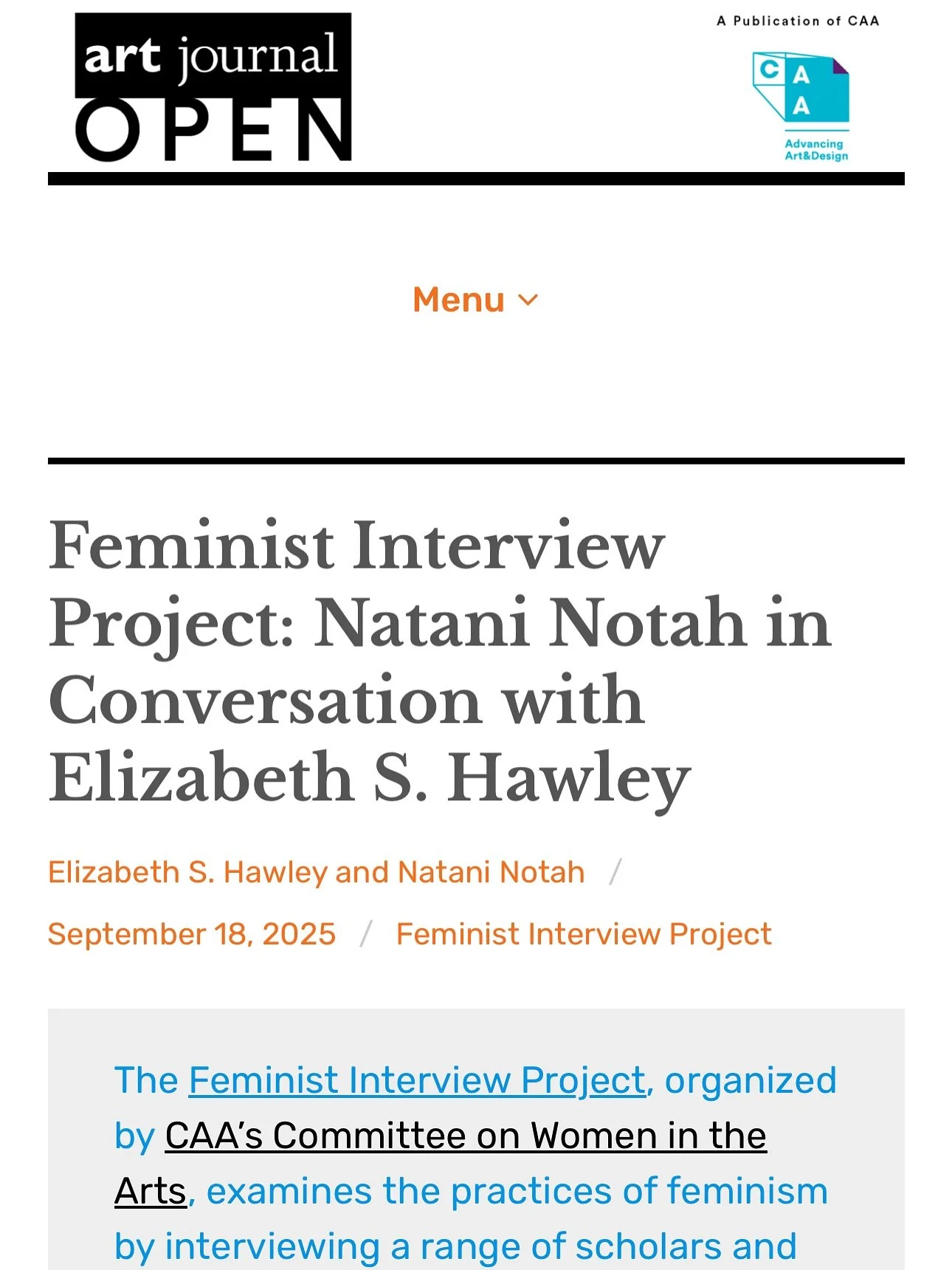 Excited about this interview being published recently! I hope the conversation resonates with readers and is a source of light or reprieve on your newsfeed. ✨

Link in bio.

&mdash;
This interview is part of a collaboration between Art Journal Open a