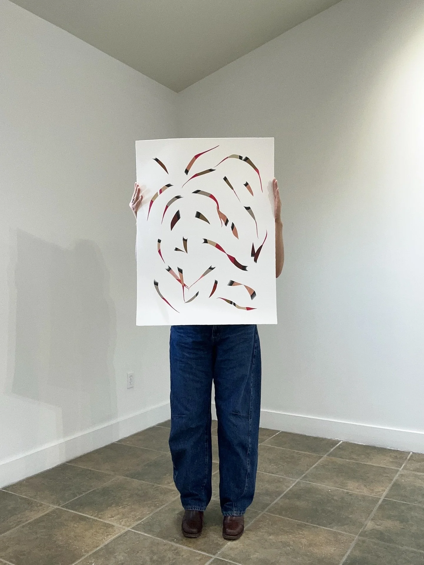 New surroundings. New work. New friends. What a gift. 

Thank you @ucrossfoundation for a transformative artist residency. 

&mdash;
Photo carousel: 

1-3. Holding new work + details: 
&ldquo;Take Any Form,&rdquo; 2026
Mixed media drawing, watercolor