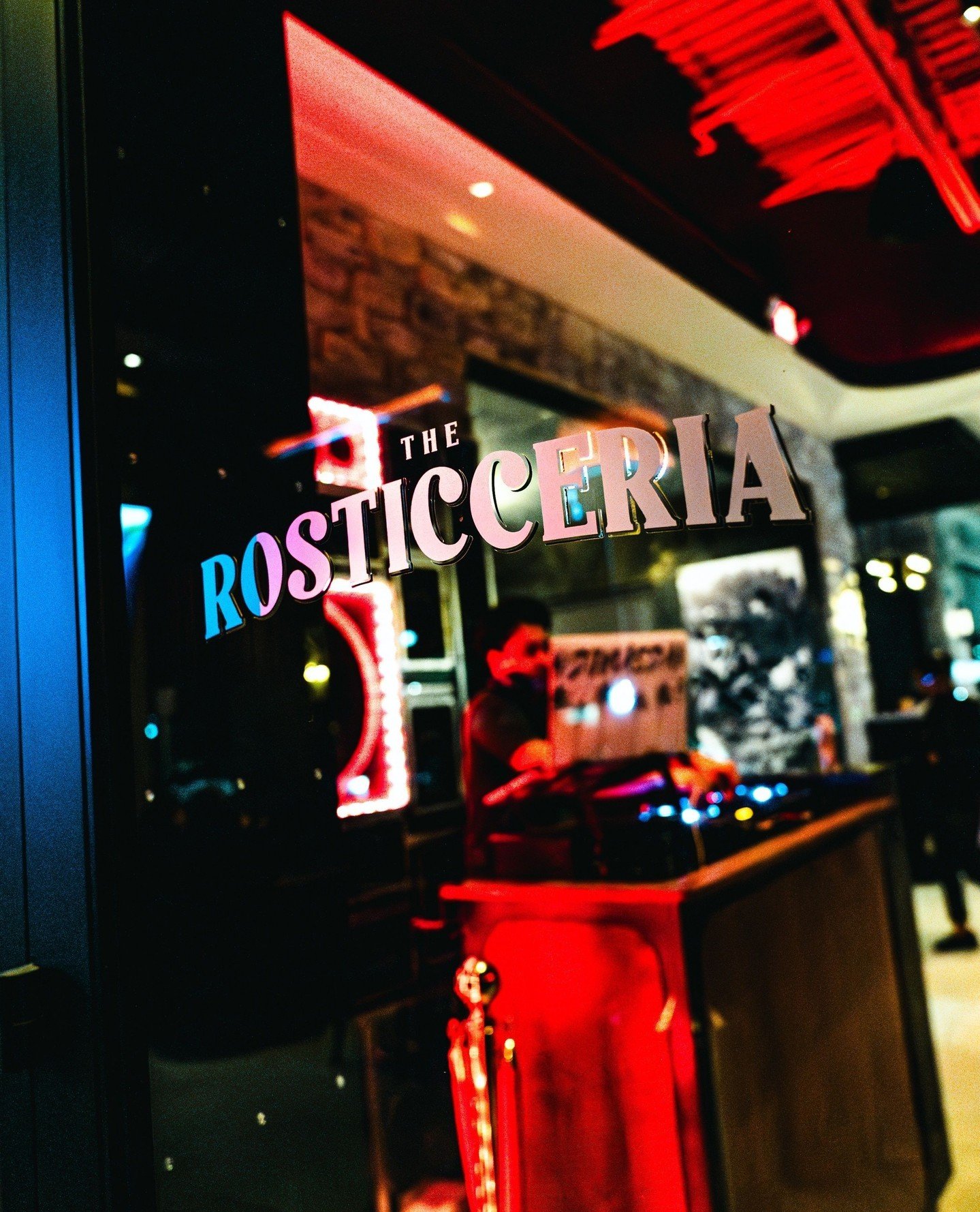 Here at Rosticceria, we like to play good music, have immaculate vibes, cool lighting and an unforgettable time 😎⁠
⁠
Come in and hangout with us, and experience for yourself 🤩⁠
⁠
We're on OpenTable for reservations 🙌⁠
.⁠
.⁠
.⁠
#therosticceria #ros