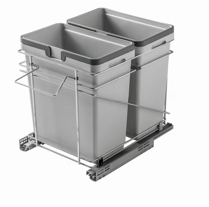Salice Bottom Mount Double Trash Pullout 32 Quart