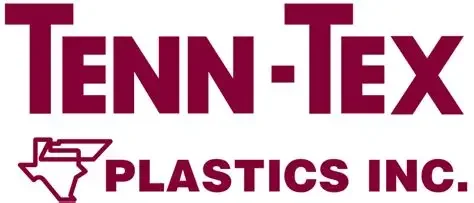 Logo of Tenn-Tex Plastics Inc., featuring the text and a stylized arrow pointing right.