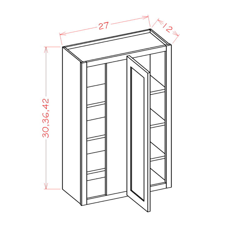OM 30"H Wall Blind Corner Cabinets 27"W
