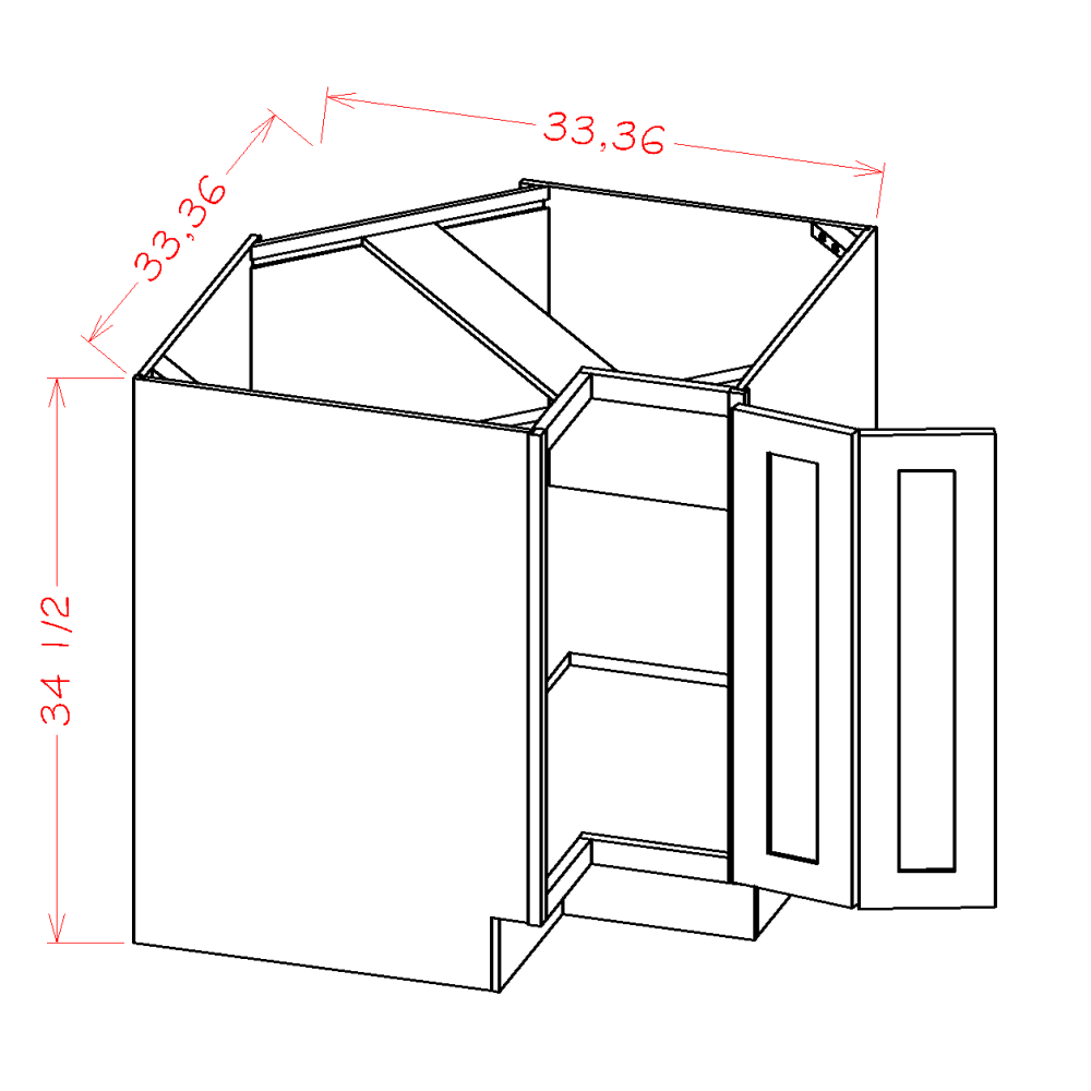 SD Base Easy Reach Cabinet 36"W