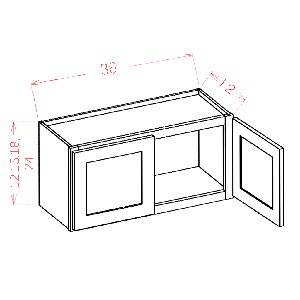 SD 18" High Bridge Cabinets 36"W