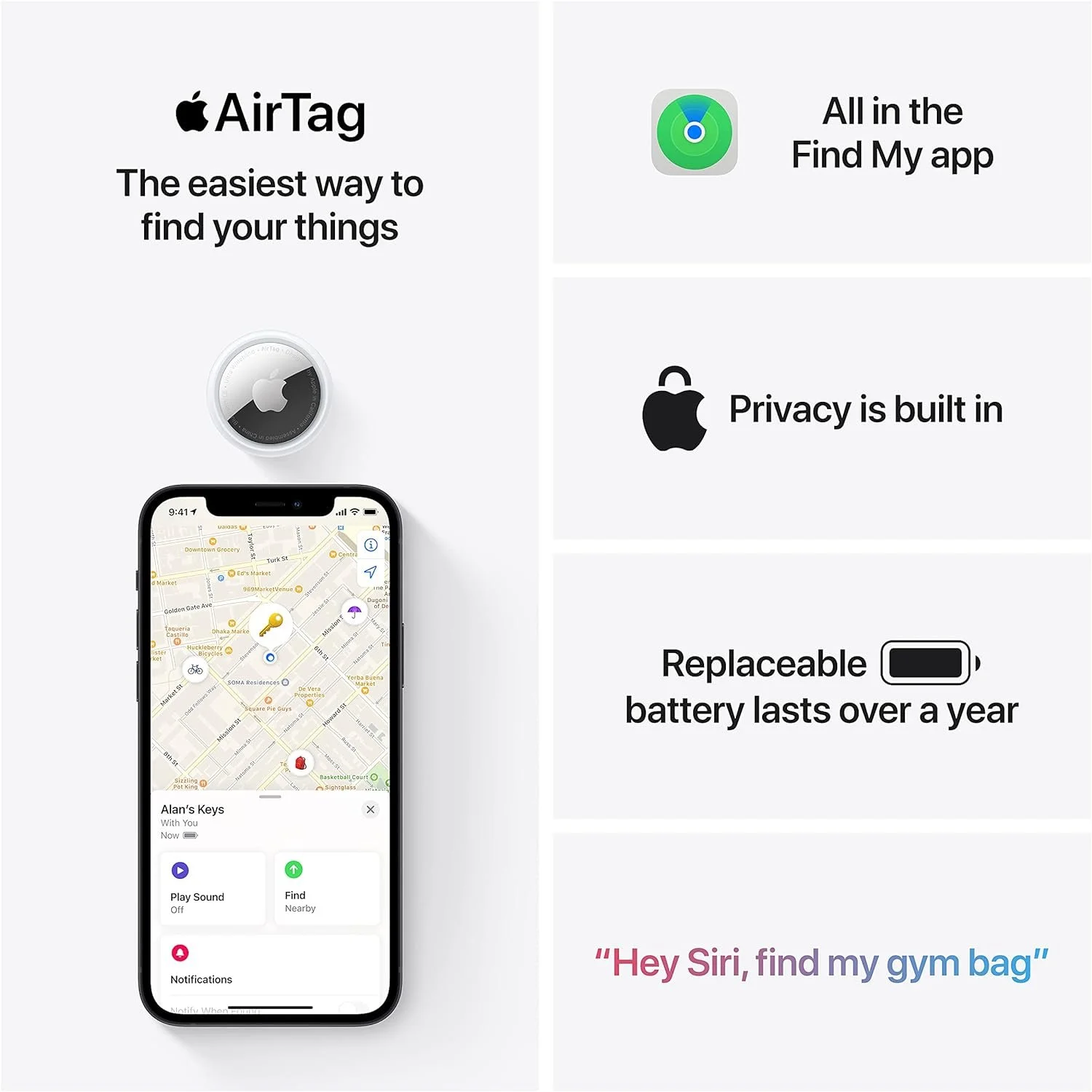 Apple air tags integrate with your iphone and is easy to use