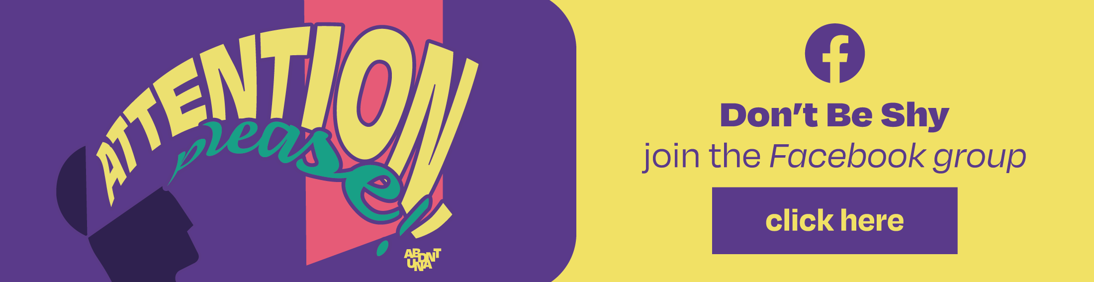 Join the private Facebook group about adult ADHD