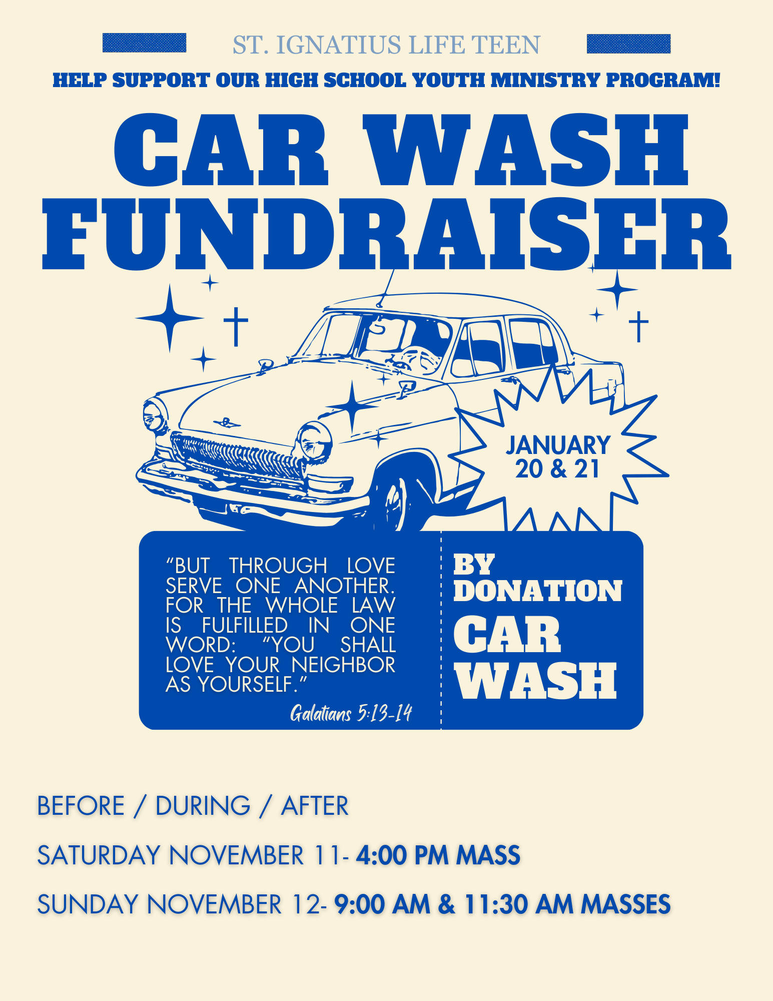 FUNDRAISERS — St. Ignatius Youth Ministry