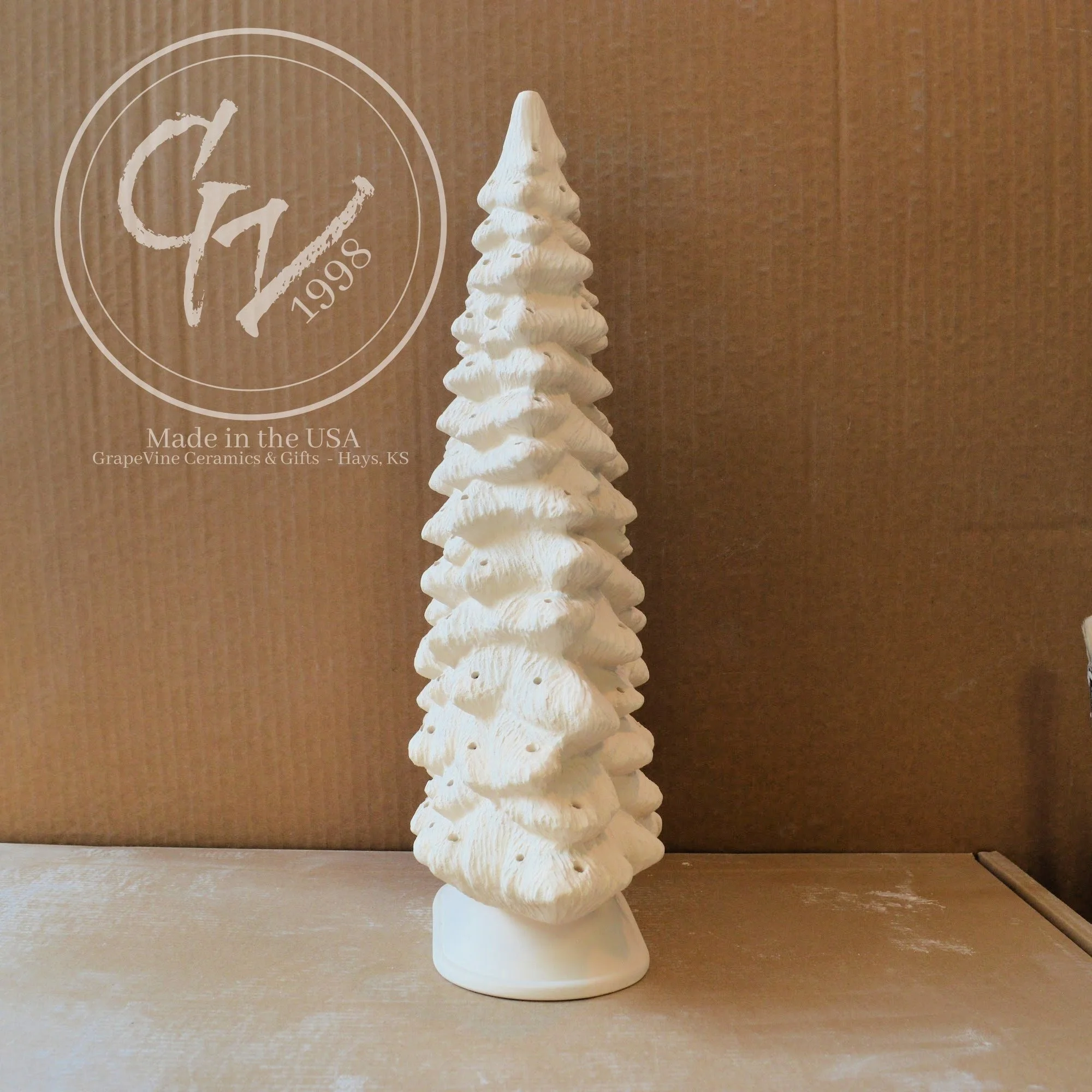 GrapeVine Ceramics-Slim Window Christmas Tree.Scioto S1185S1186.5.jpg