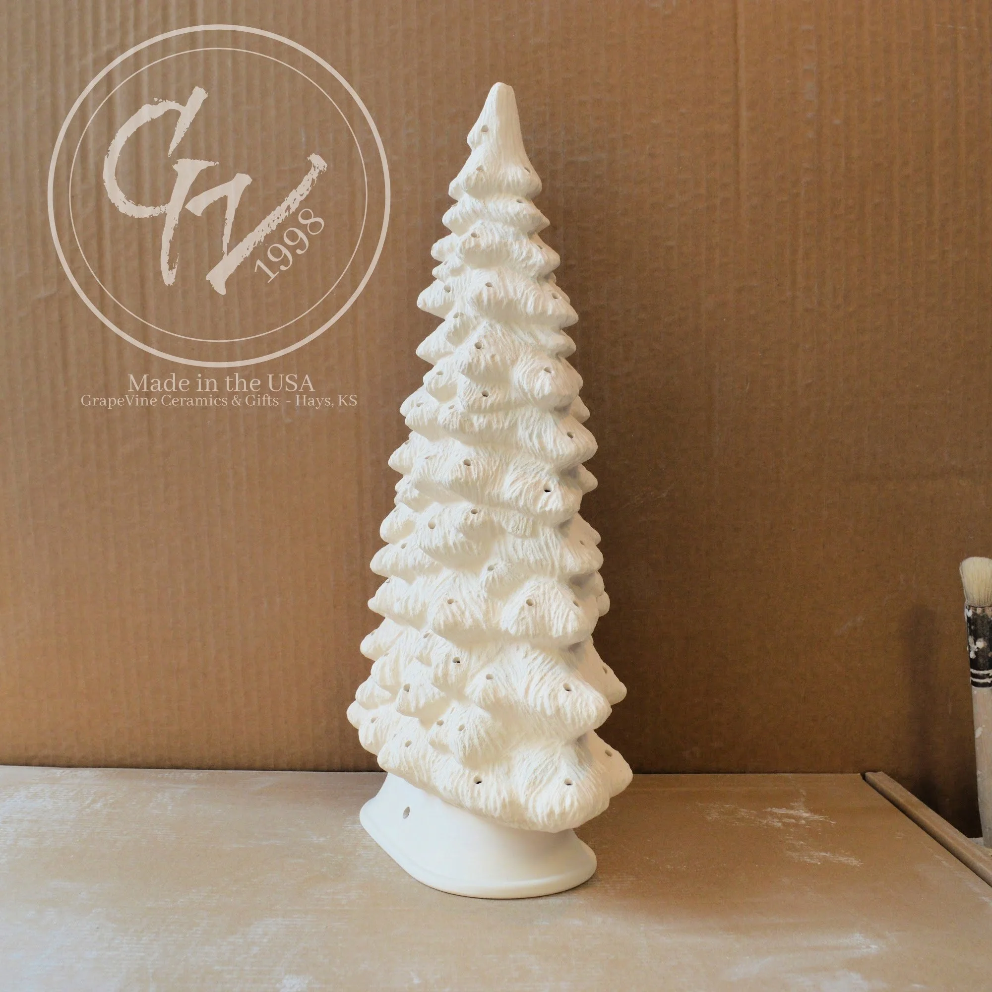 GrapeVine Ceramics-Slim Window Christmas Tree.Scioto S1185S1186.7.jpg