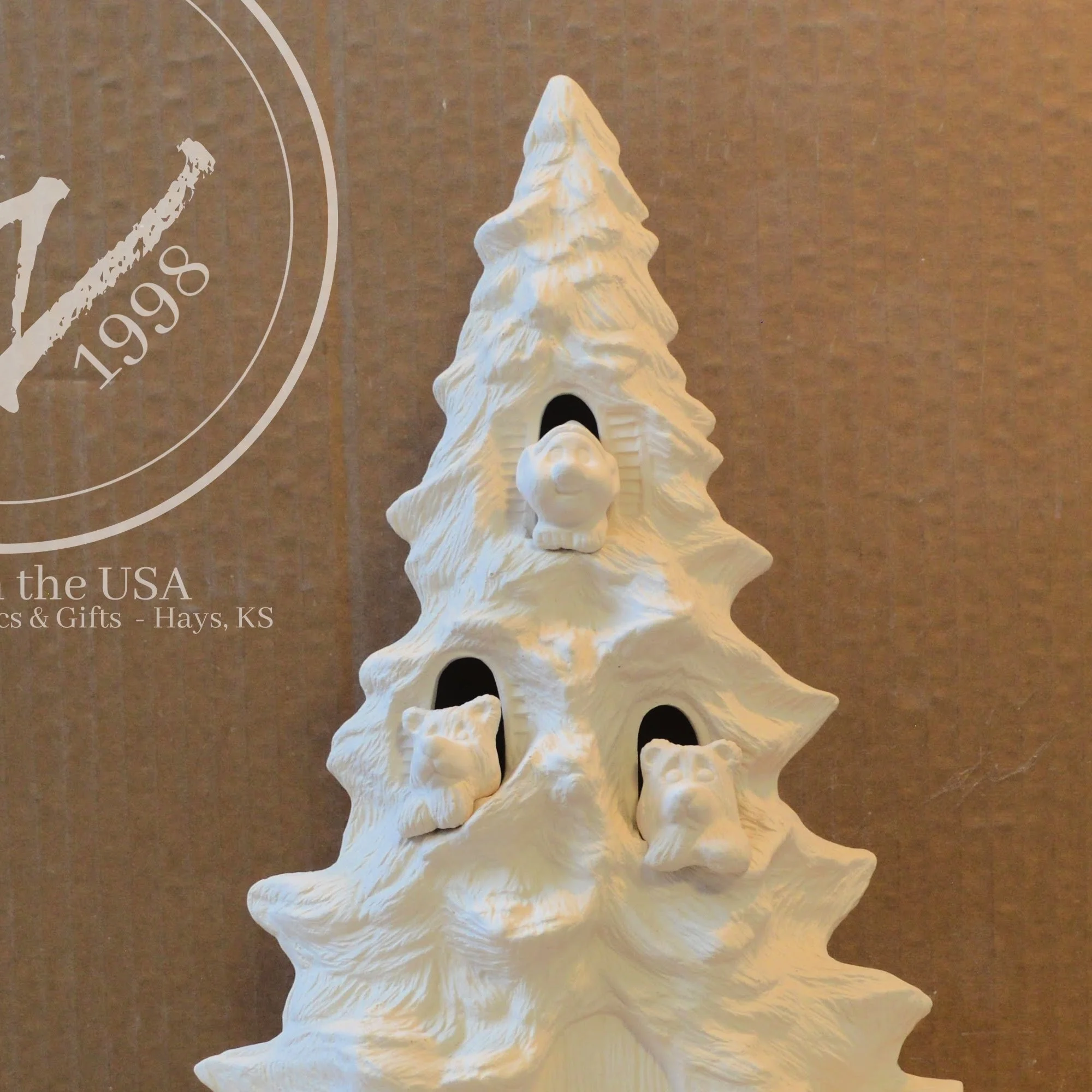 GrapeVine Ceramics-Christmas Tree House-Doc Holliday 914-915.2.jpg