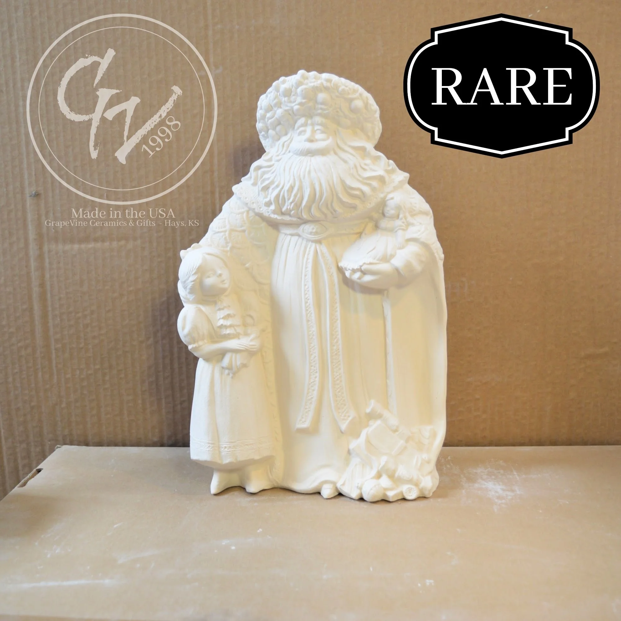 Ready to Paint - *RARE* Large 16-inch Renaissance Santa IV - Gare 2382