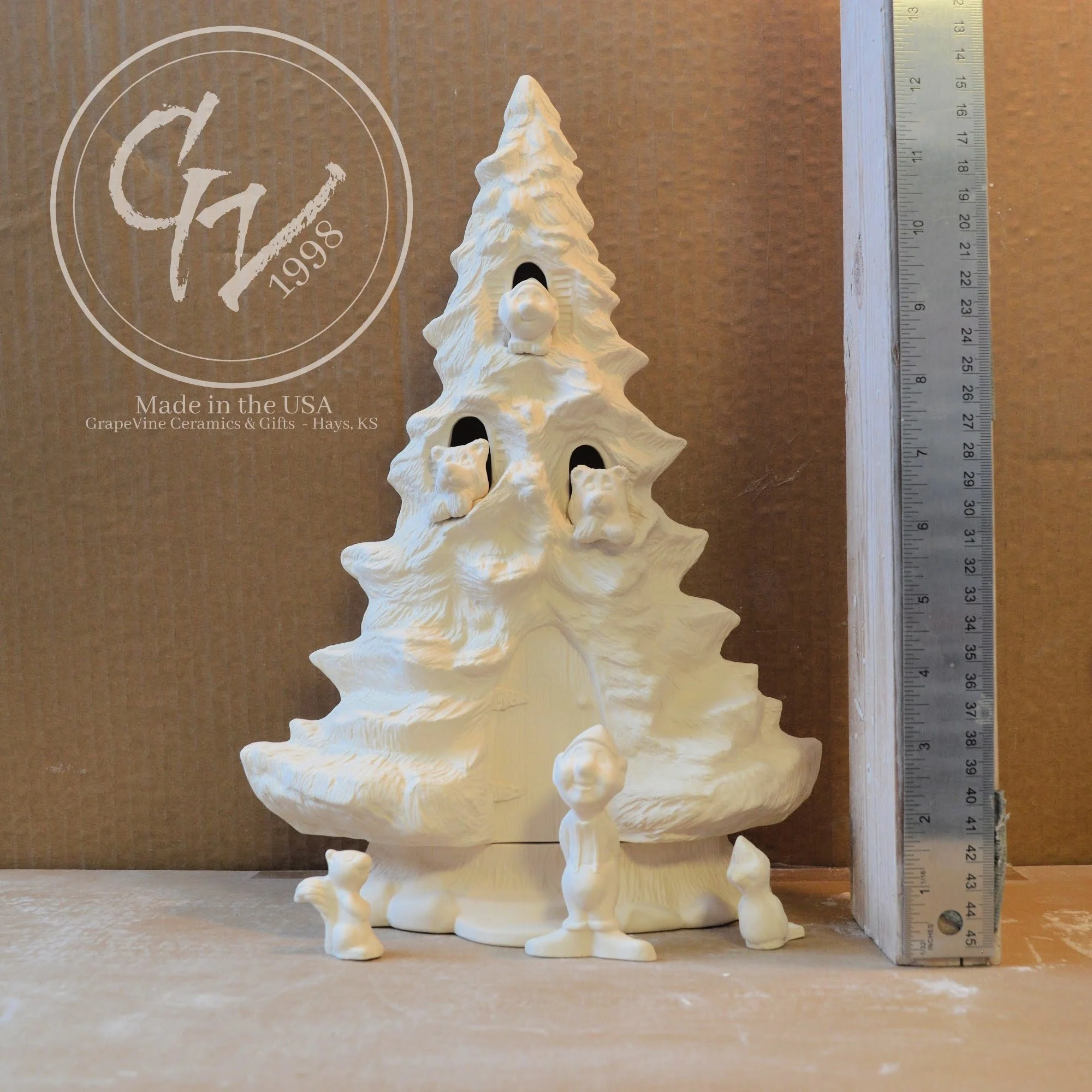 GrapeVine Ceramics-Christmas Tree House-Doc Holliday 914-915.1.jpg